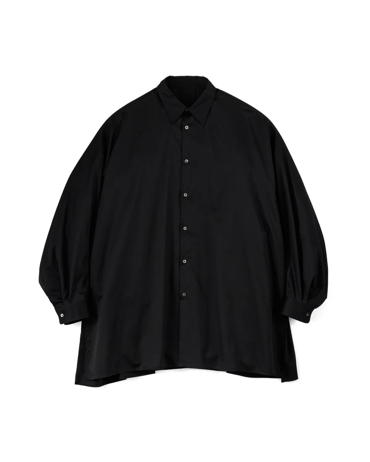 Graphpaper の Silicon Poplin Deep Slit Regular Collar Shirt (GL251-50146)