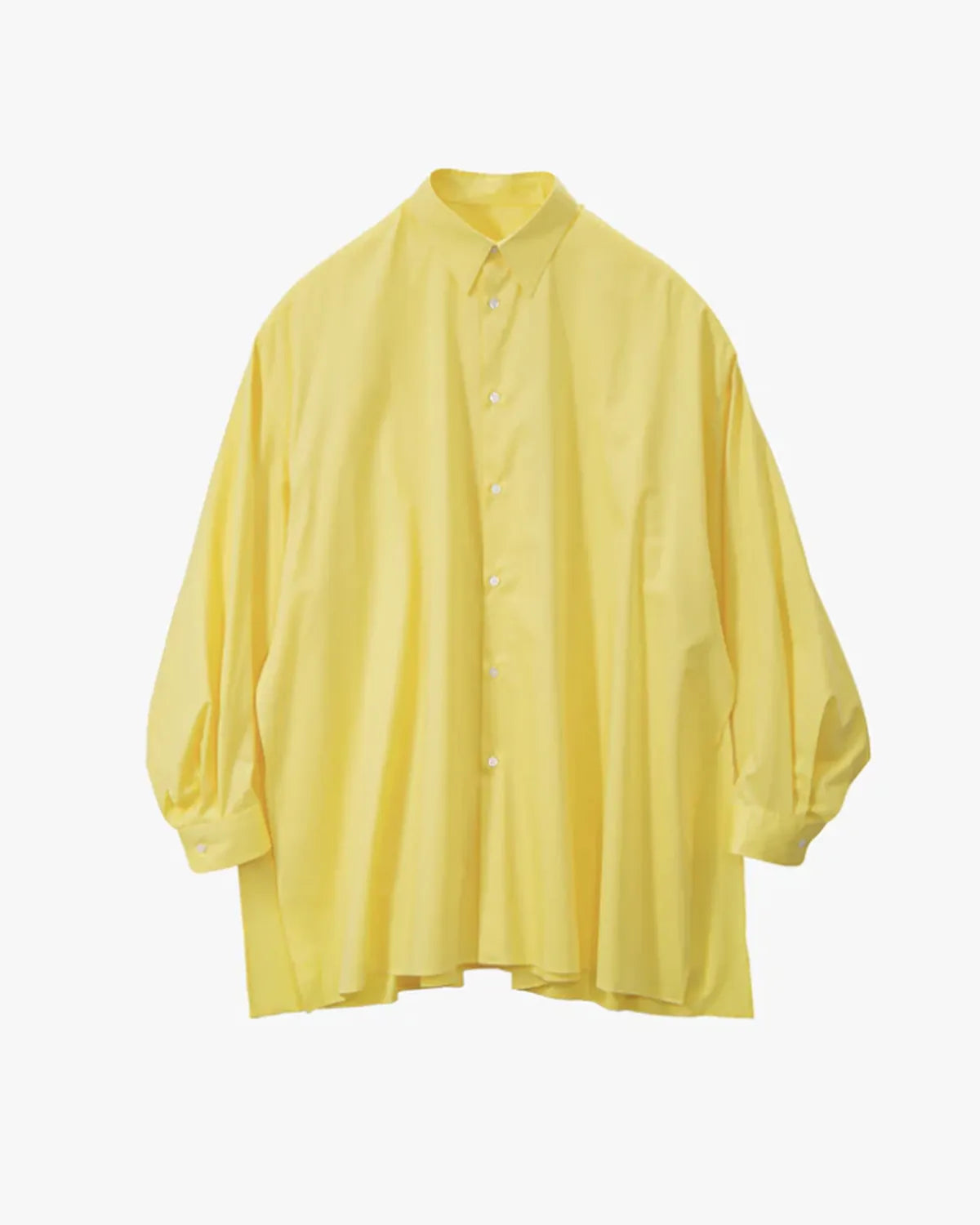 Graphpaper の Silicon Poplin Deep Slit Regular Collar Shirt (GL253-50182)