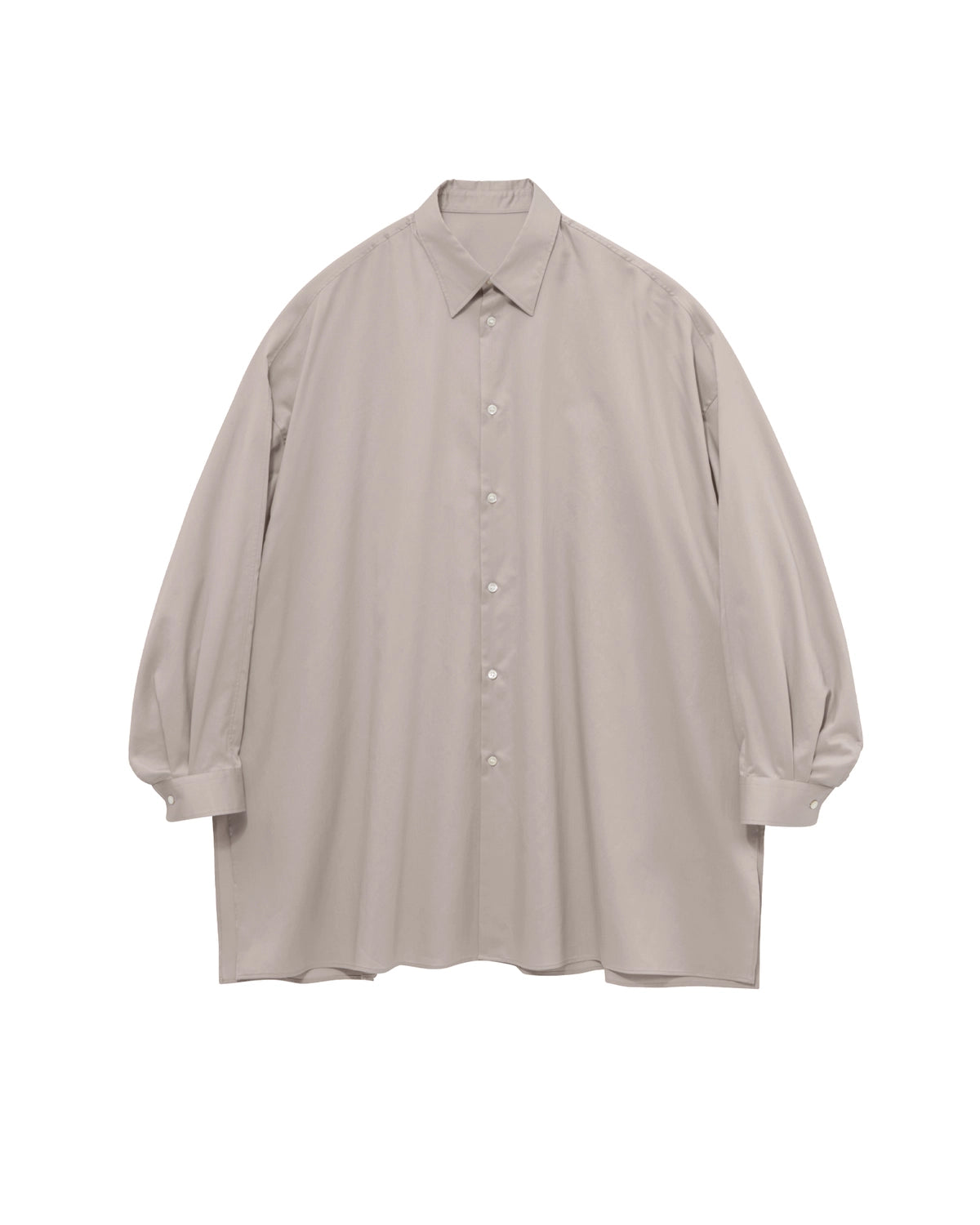 Graphpaper の Silicon Poplin Deep Slit Regular Collar Shirt (GL263-50198)