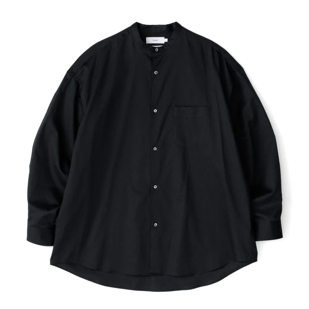 Graphpaper の Silicon Poplin Oversized Band Collar Shirt (GM243-50145)