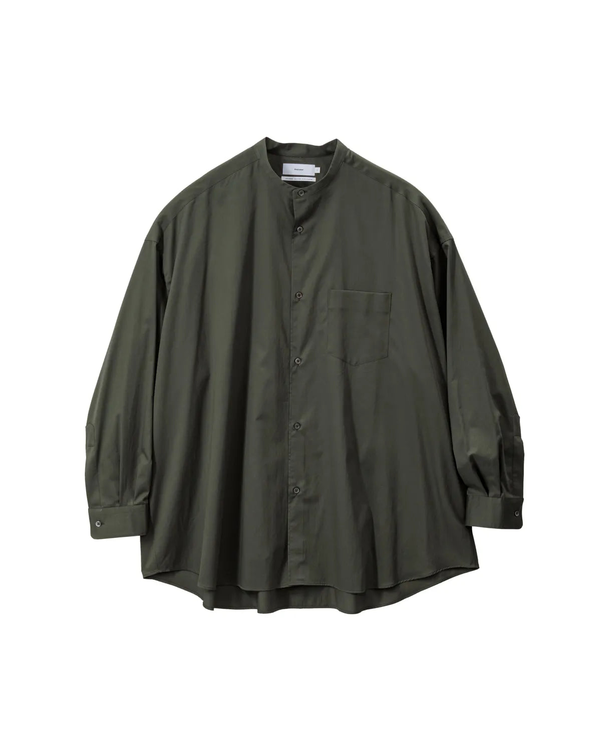 Graphpaper の Silicon Poplin Oversized Band Collar Shirt (GM253-50181)
