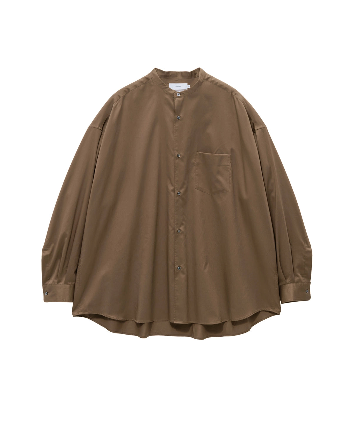 Graphpaper の Silicon Poplin Oversized Band Collar Shirt (GM263-50197)