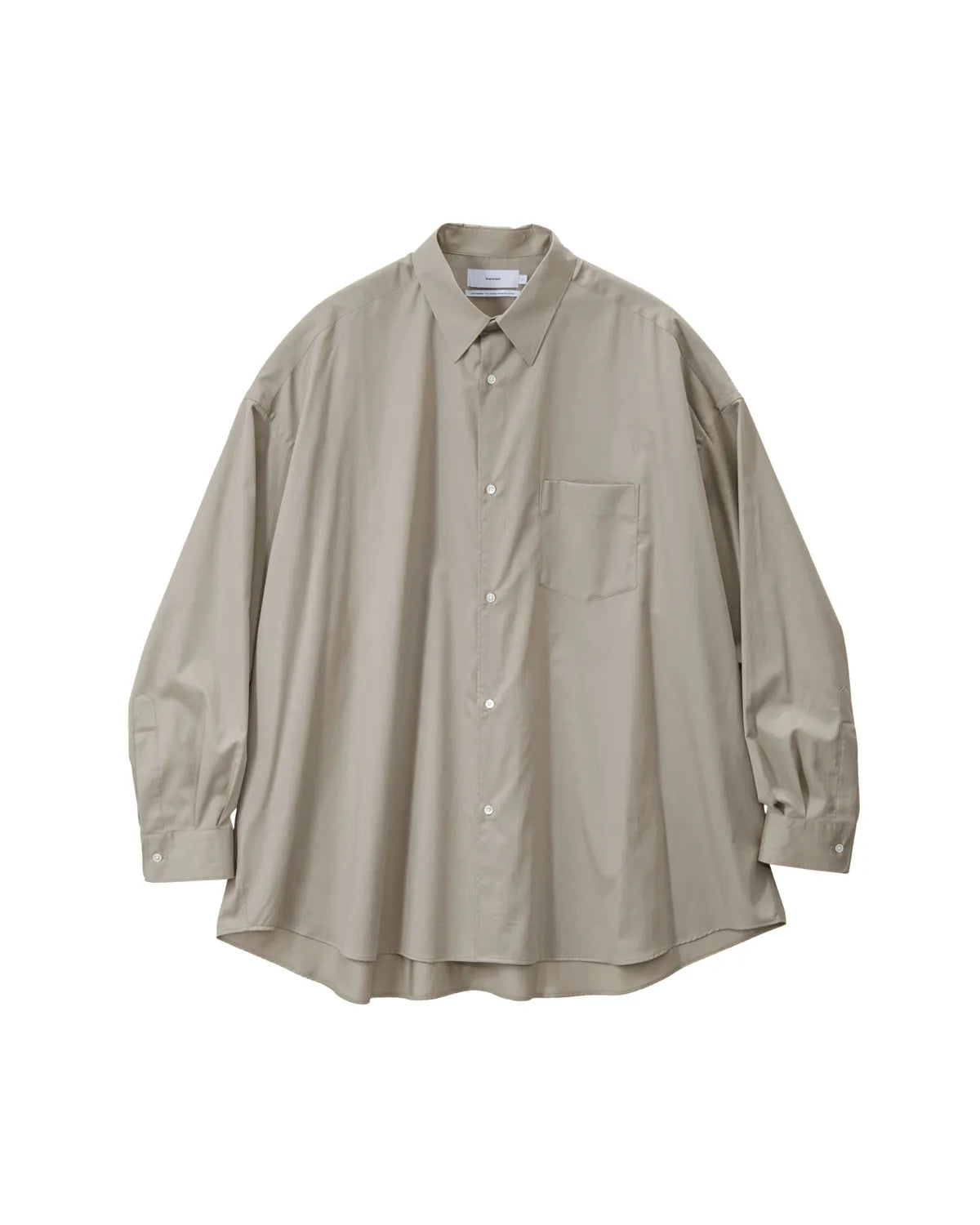 Graphpaper の Silicon Poplin Oversized Regular Collar Shirt (GM253-50180)
