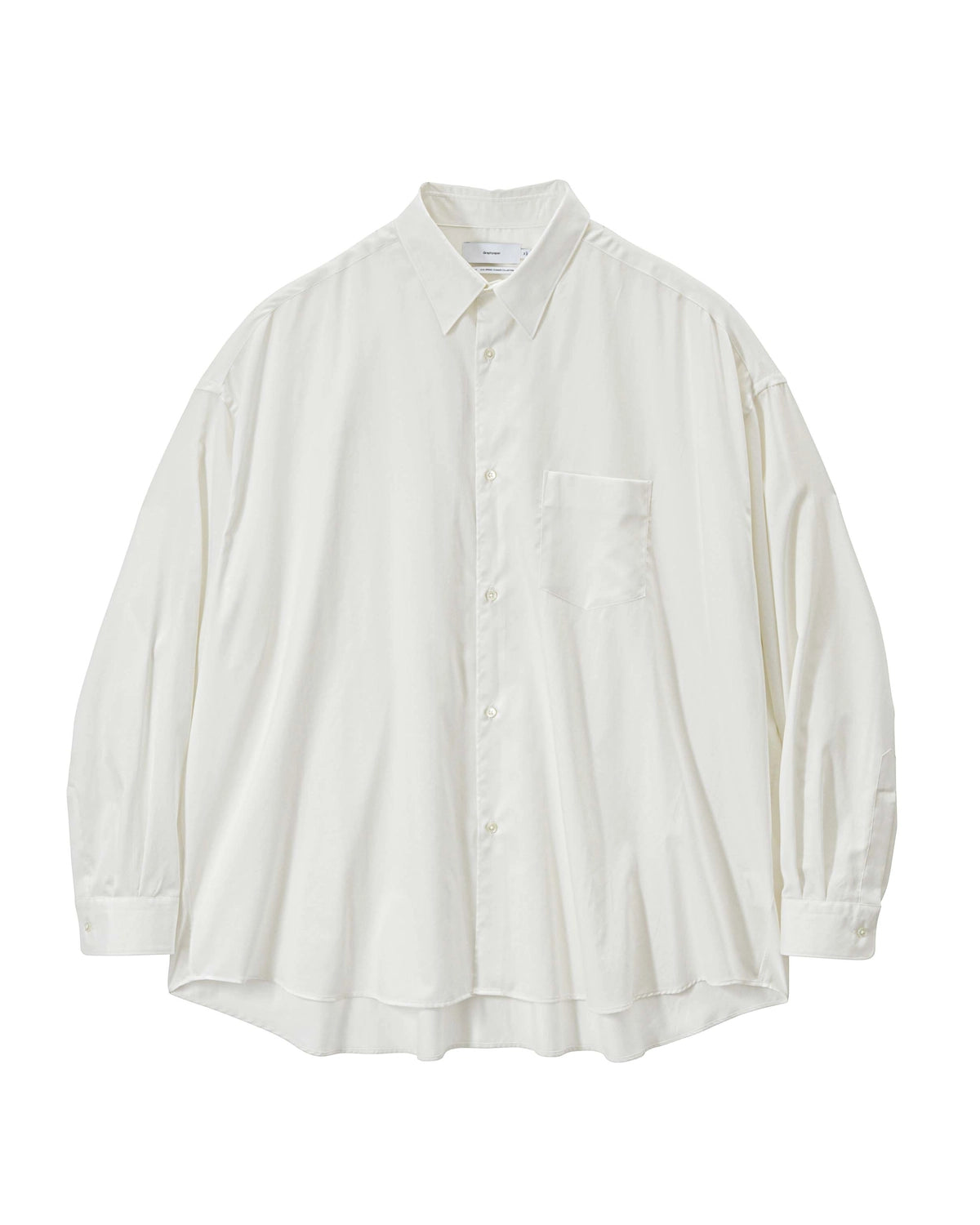 Graphpaper の Silicon Poplin Oversized Regular Collar Shirt (GM261-50180)