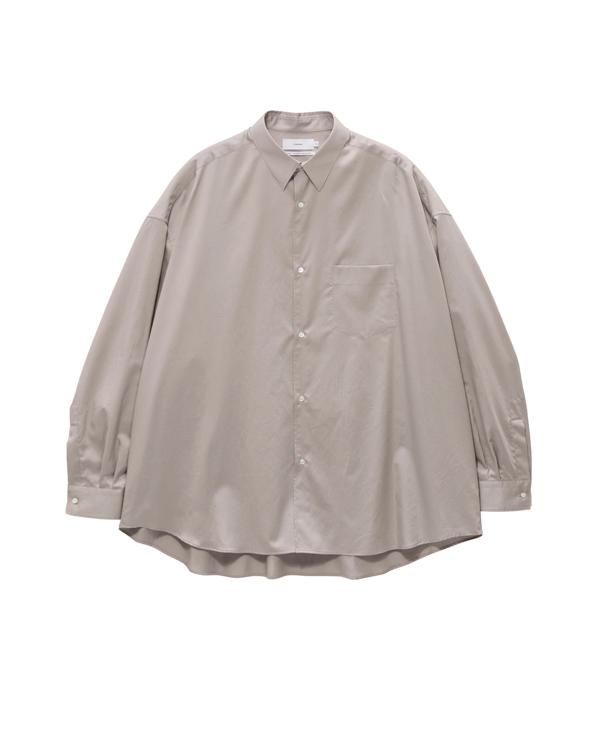 Graphpaper の Silicon Poplin Oversized Regular Collar Shirt (GM263-50196)