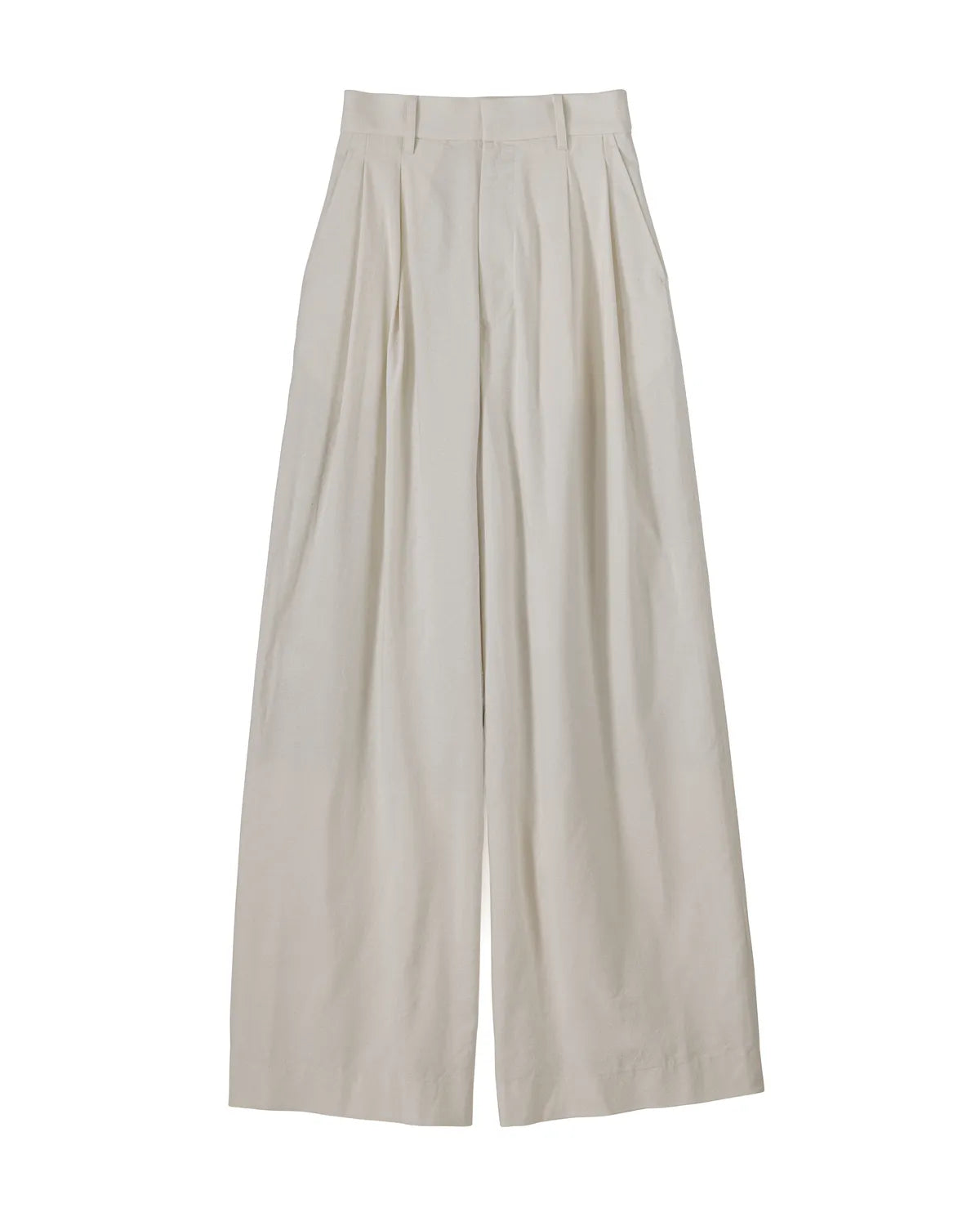 Graphpaper の Silk Noil Viscose Two Tuck Wide Pants (GL251-40051)