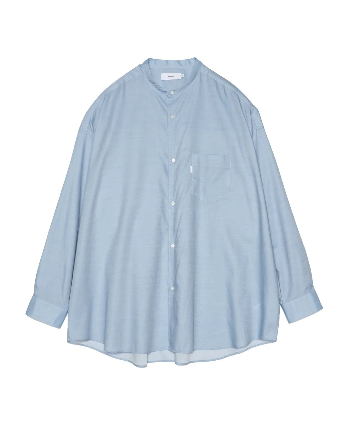 Graphpaper の Supima Chambray Oversized Band Collar Shirt (GM252-50059N)