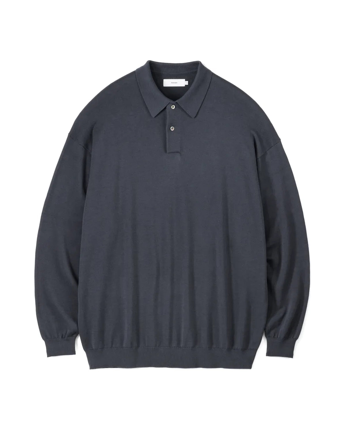 Graphpaper の Suvin High Gauge Knit Oversized L/S Polo (GU251-80009B)