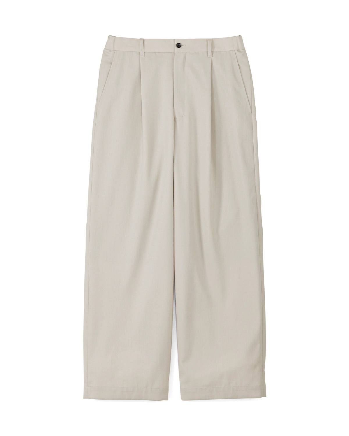 Graphpaper の Techno Wool Nylon Wide Tapered Trousers (GM251-40254)