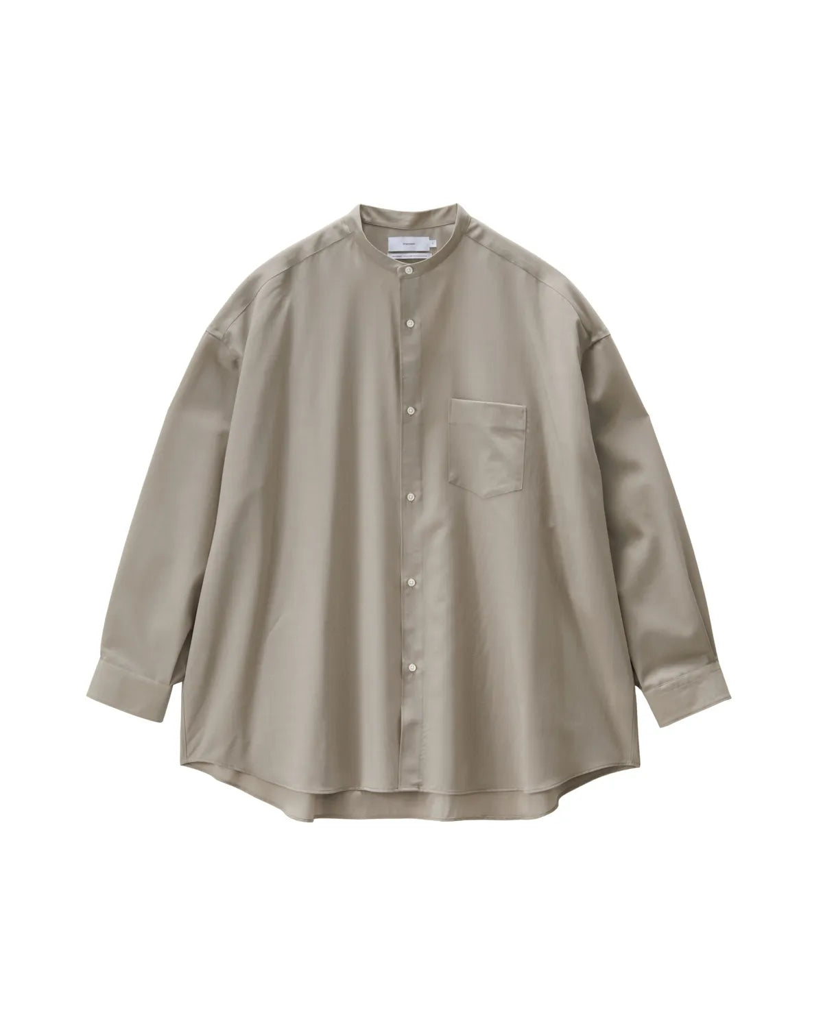 Graphpaper の Techno Wool Tropical Oversized Band Collar Shirt (GM253-50375)