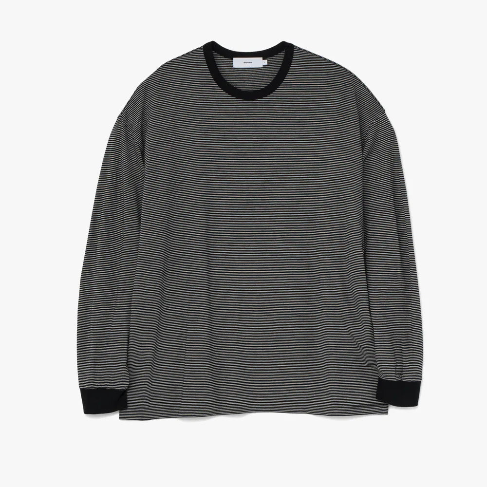 Graphpaper の Wool Border L/S Tee (GU243-70113B)