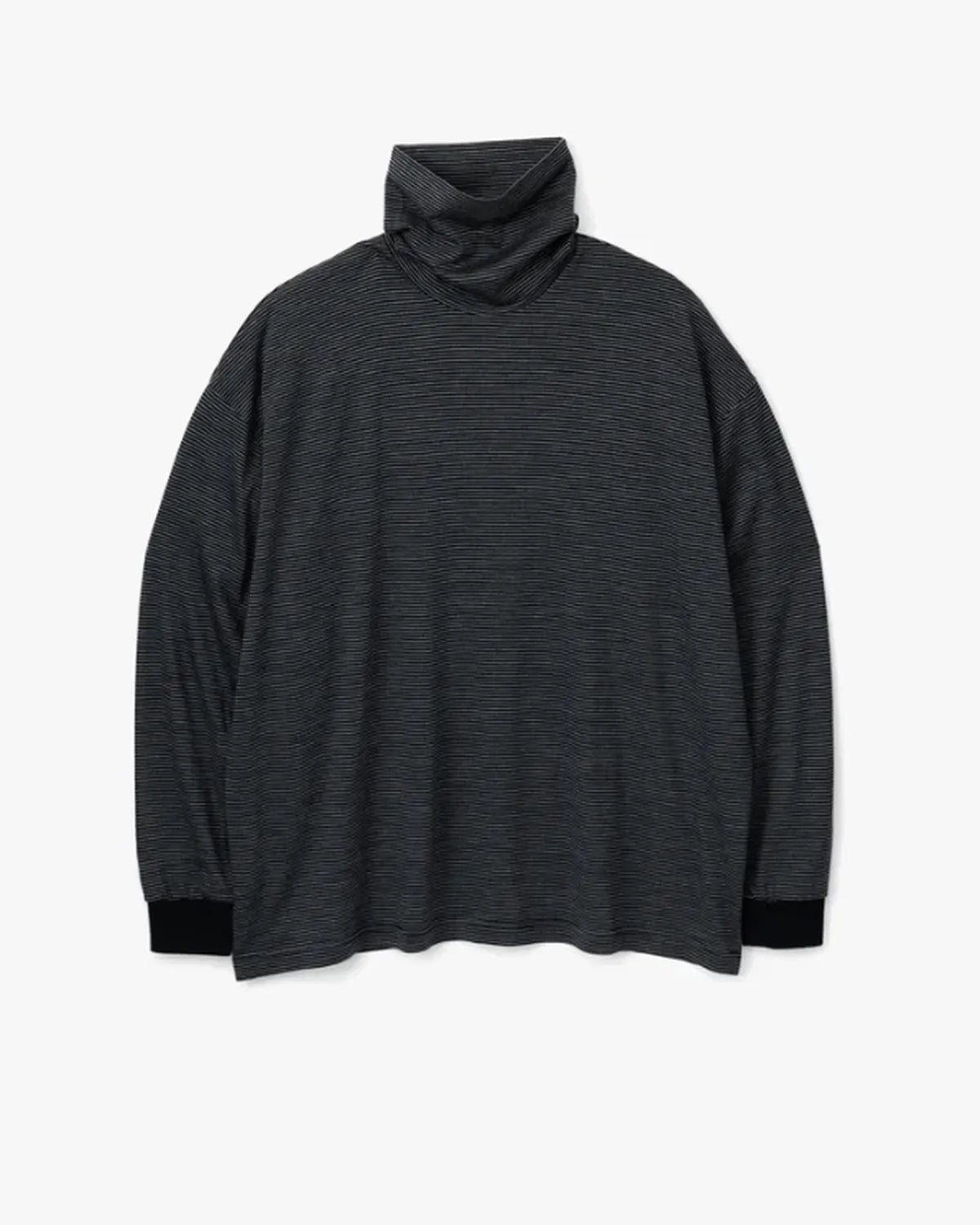 Graphpaper の Wool Border L/S Turtle Neck Tee (GU253-70231B)