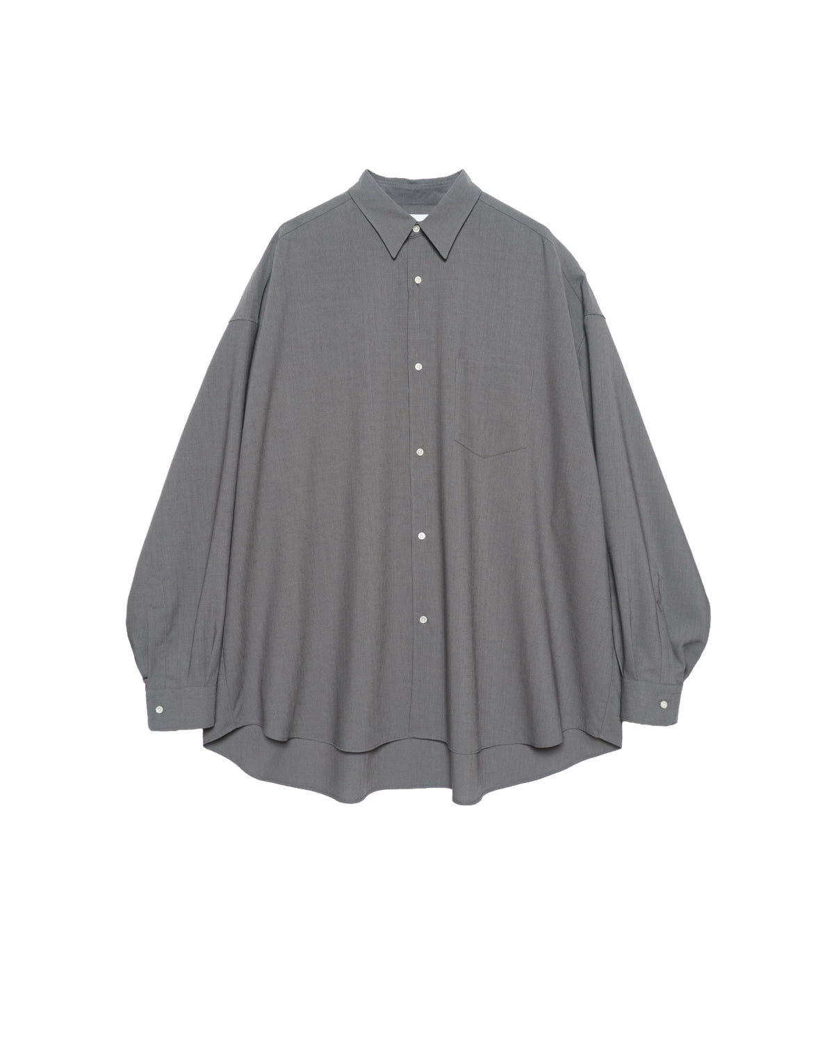 Graphpaper の Wool Hopsack L/S Oversized Regular Collar Shirt (GM263-50472)