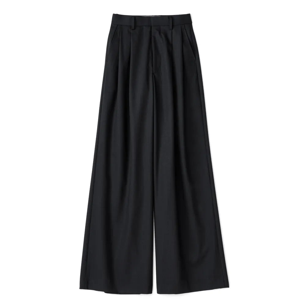 Graphpaper の Wool Nylon Gabardine Wide Trousers (GL243-40049)