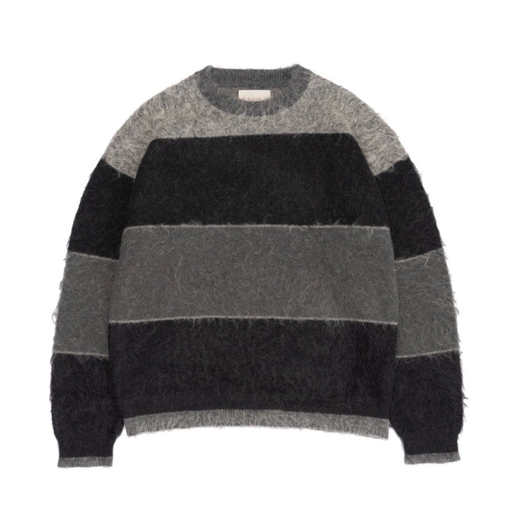 Graphpaper × YOKE の BRUSHED MOHAIR BORDER SWEATER (YK24FW0824S-GP)