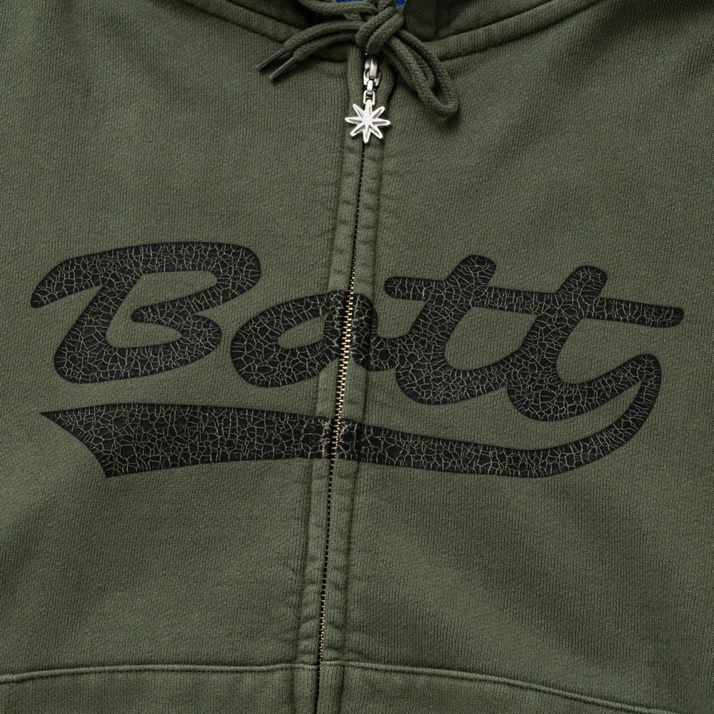 BoTT / Washed Script Logo Zip Hoodie