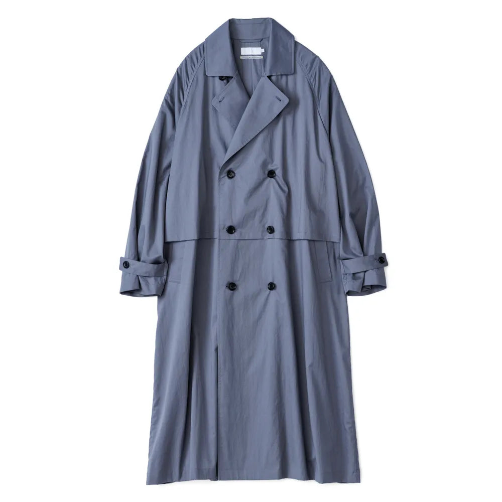 Graphpaper / Silicon Poplin Cape Trench Coat (GU243-10146)