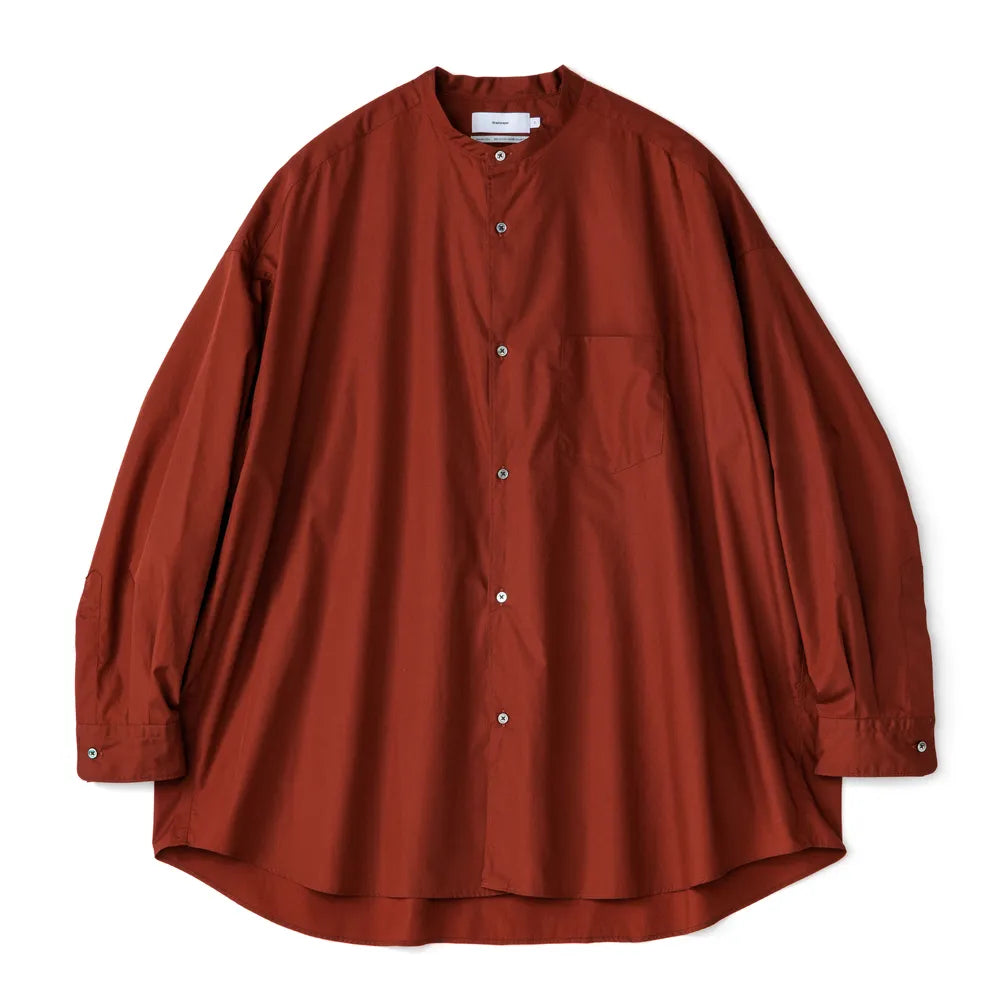 Graphpaper の Broad L/S Oversized Band Collar Shirt (GM243-50002C)