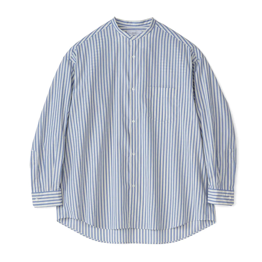 Graphpaper の Broad L/S Oversized Band Collar Shirt (GM243-50002STB)