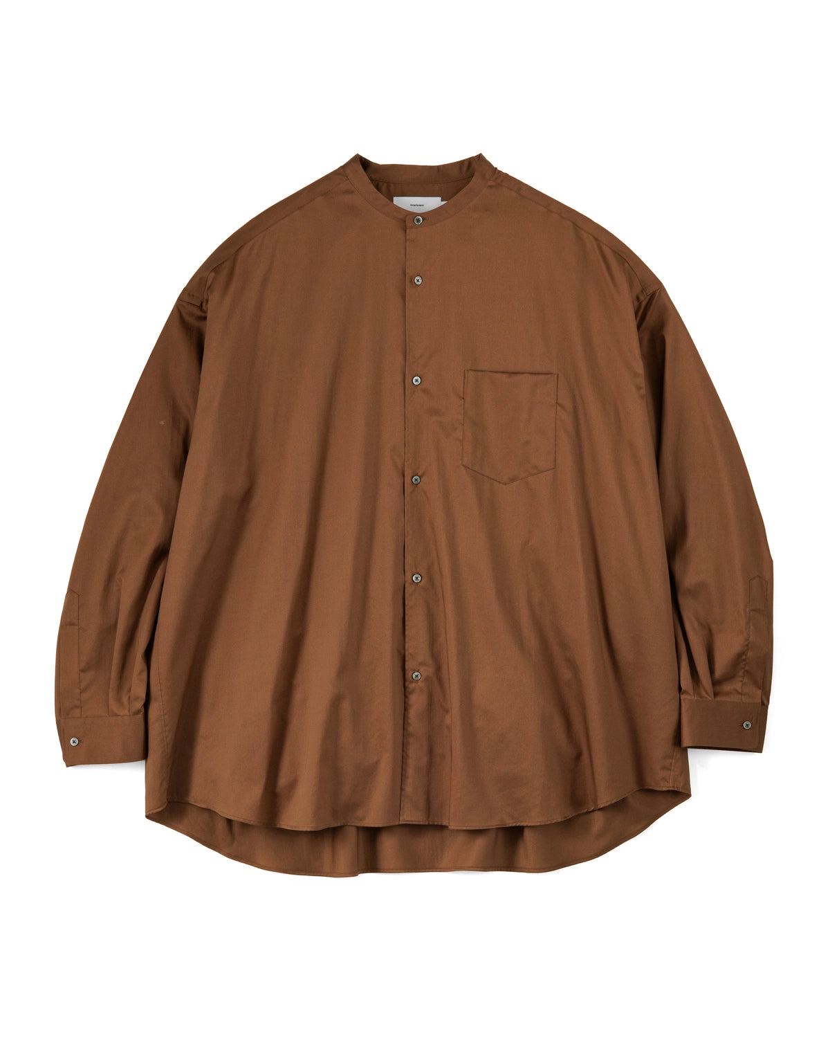 Graphpaper / Silicon Poplin Oversized Band Collar Shirt (GM251-50145)