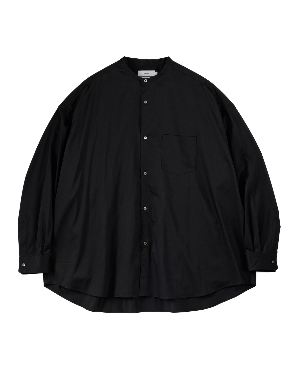 Graphpaper / Silicon Poplin Oversized Band Collar Shirt (GM251-50145)