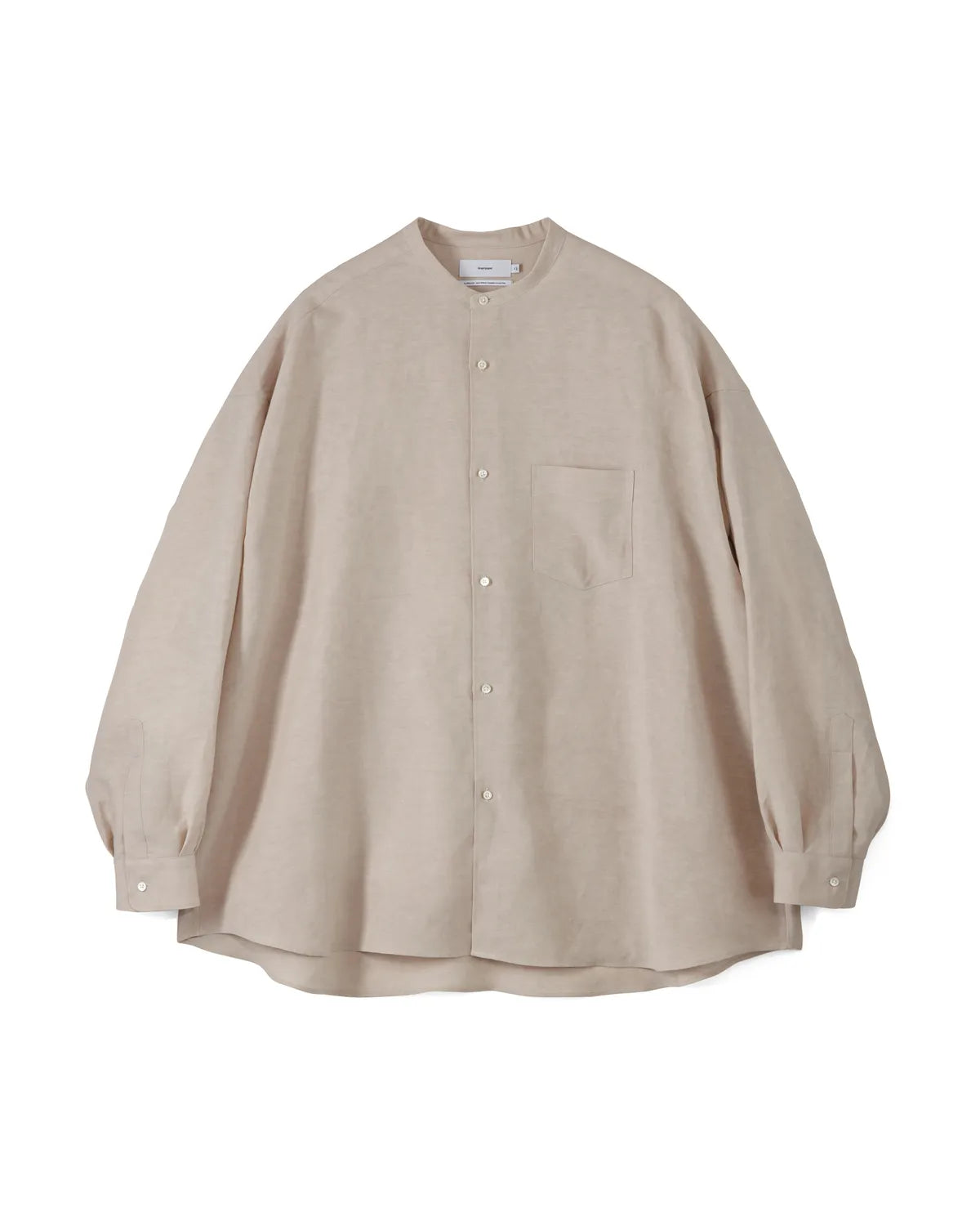 Graphpaper / Linen Cupro L/S Oversized Band Collar Shirts (GU251-50257)