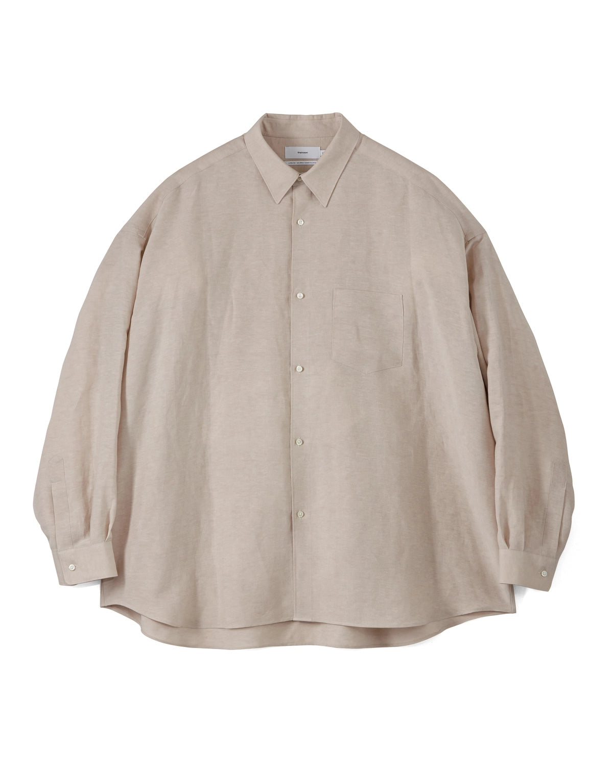 Graphpaper / Linen Cupro L/S Oversized Regular Collar Shirts (GU251-50256)