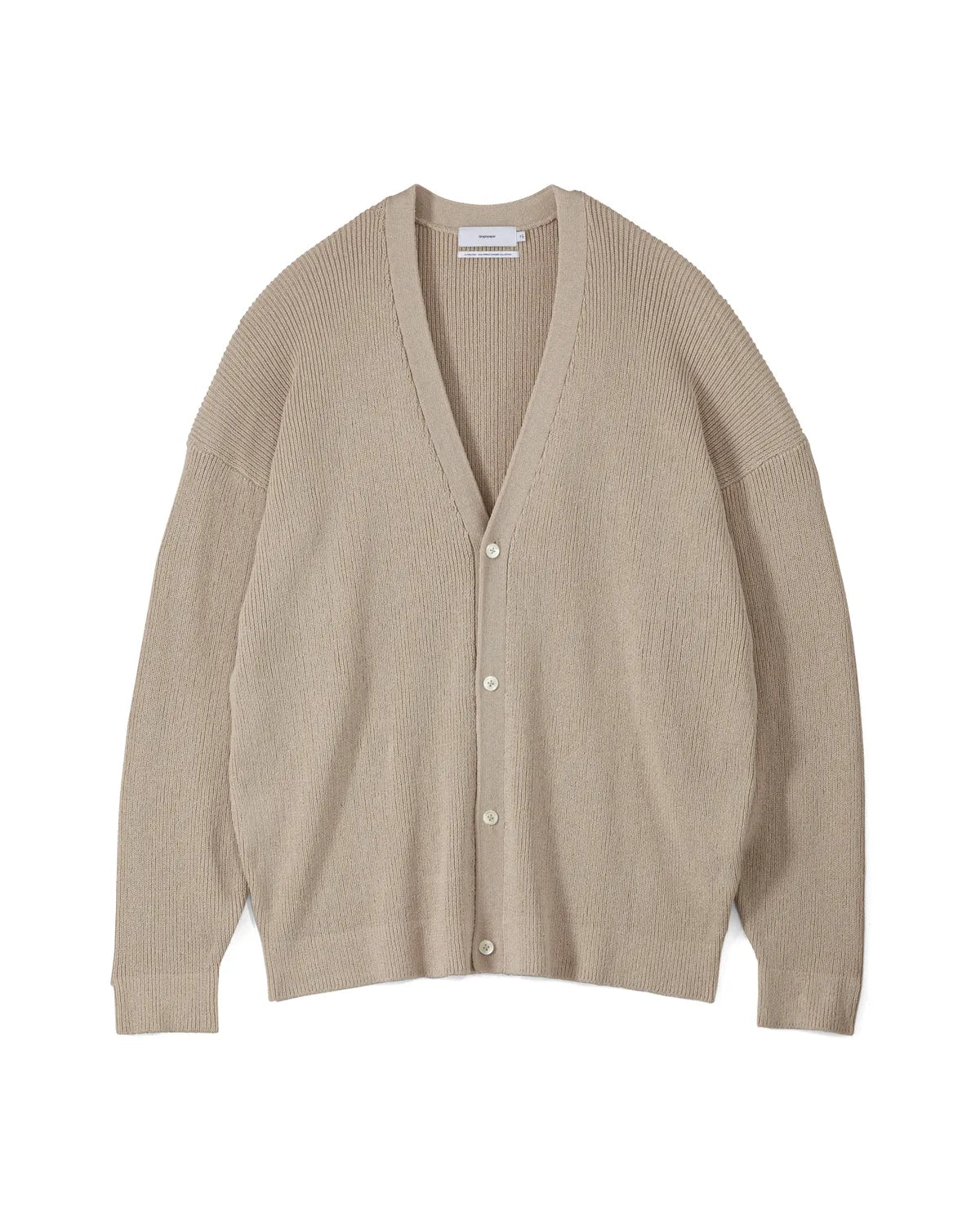 Graphpaper / Linen Solotex Loose Rib Cardigan (GU251-80120)