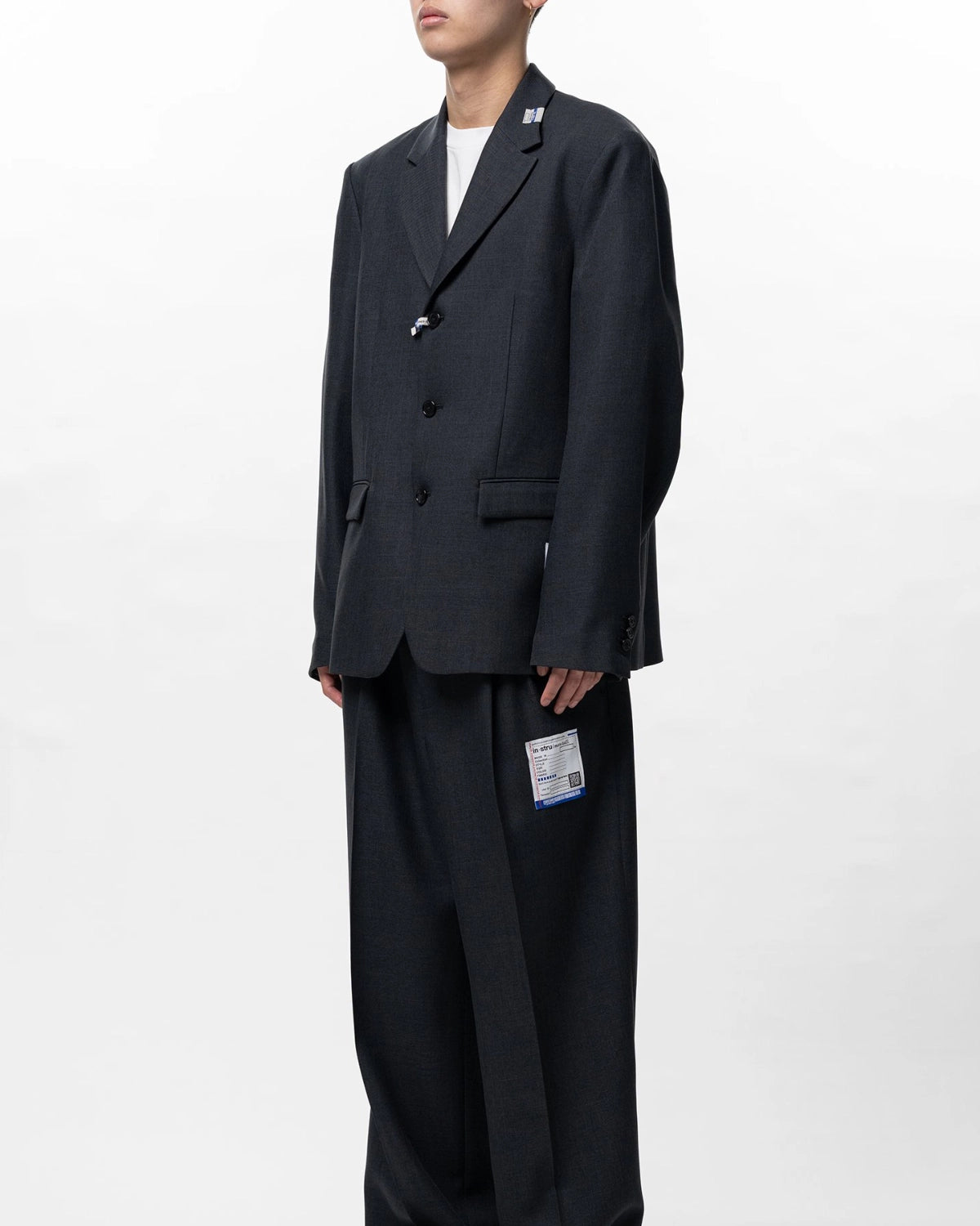 Maison MIHARA YASUHIRO  in・stru(men-tal). / Sharkskin Wool Tailored Jacket (I16JK101)