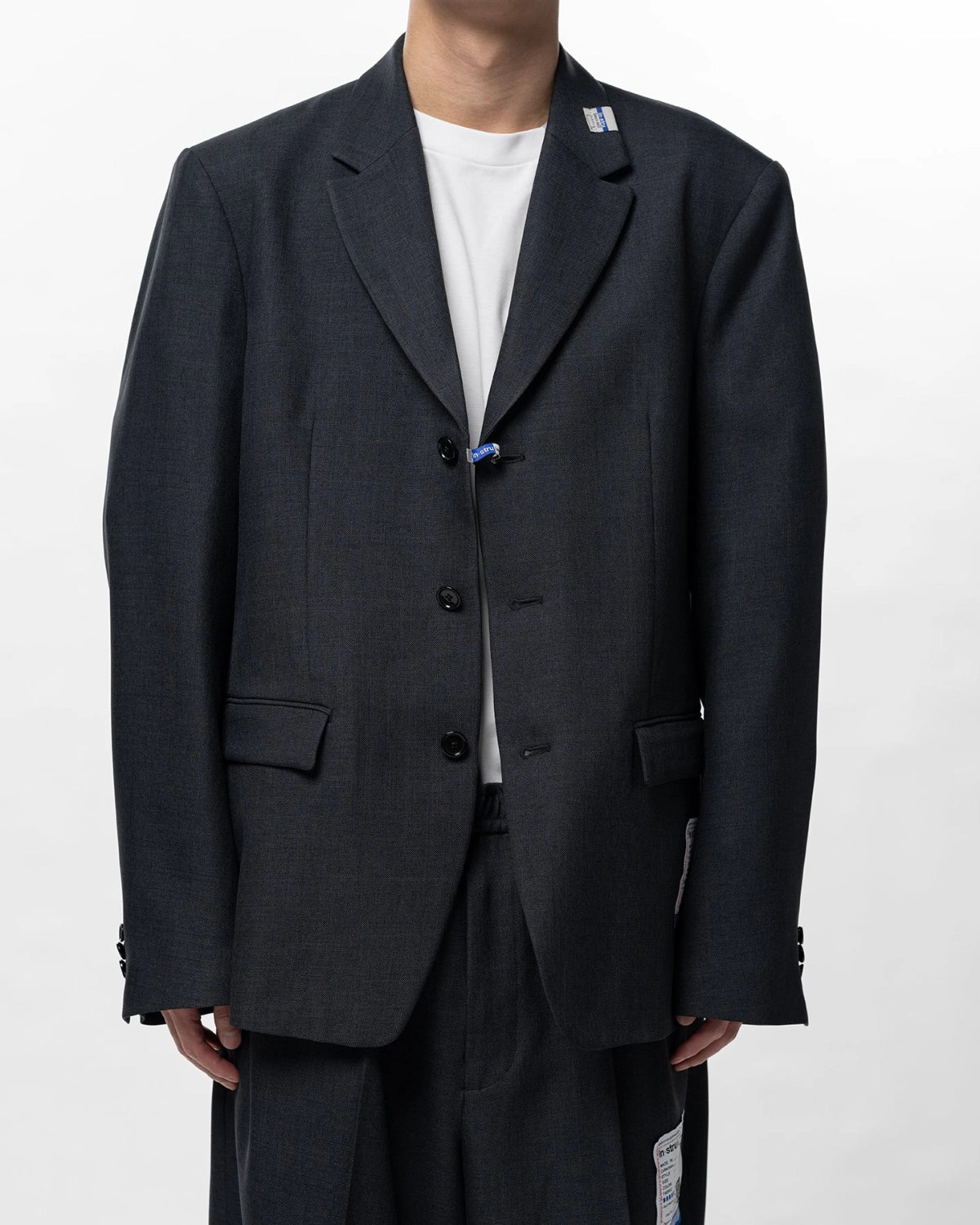 Maison MIHARA YASUHIRO  in・stru(men-tal). / Sharkskin Wool Tailored Jacket (I16JK101)