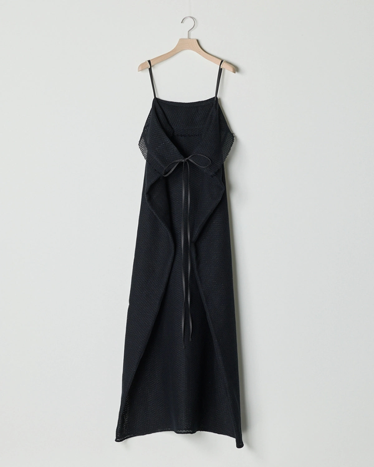 IHNN / Draped Mesh Slip Dress (ID26S-OP03)
