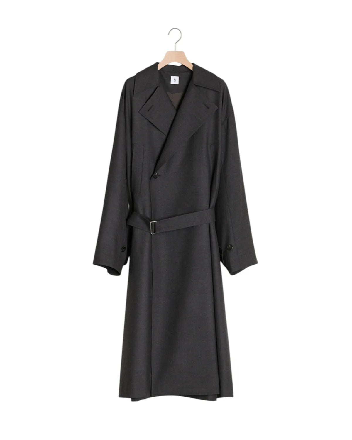 IHNN の Wool Low-Waisted Belted Trench Coat (ID26A-CT01)
