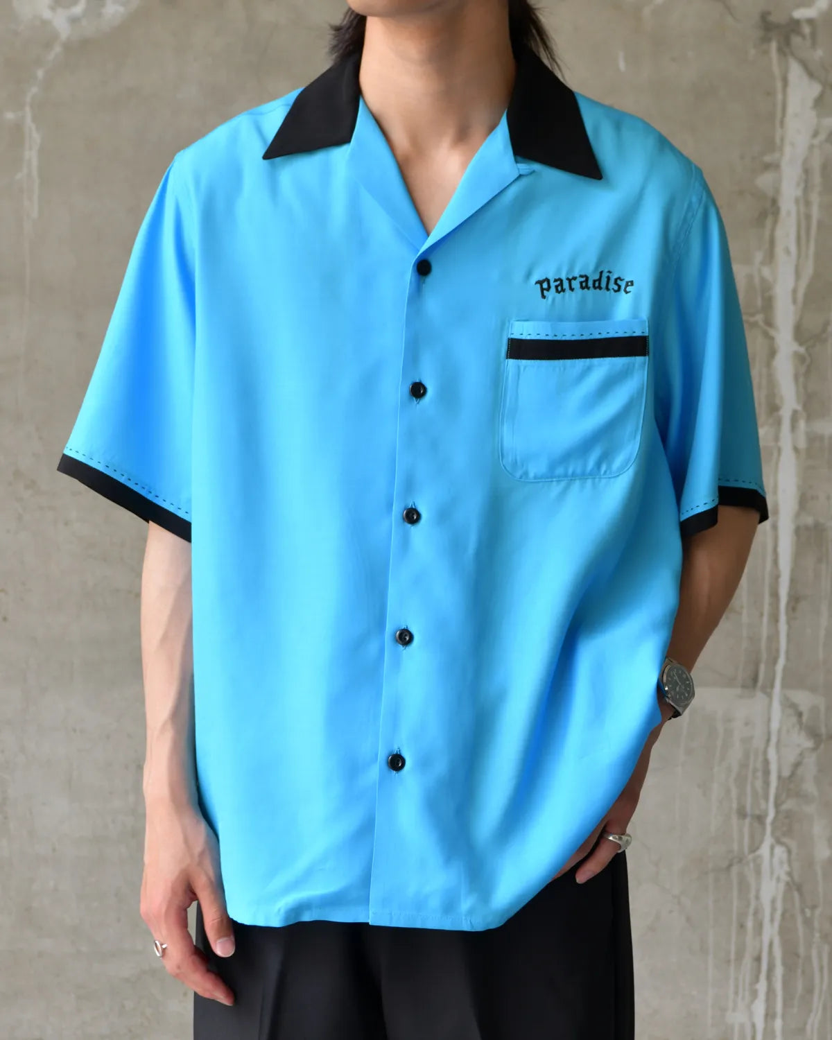WACKO MARIA(ワコマリア) / OMBRE CHECK OPEN COLLAR SHIRT S/S -TYPE