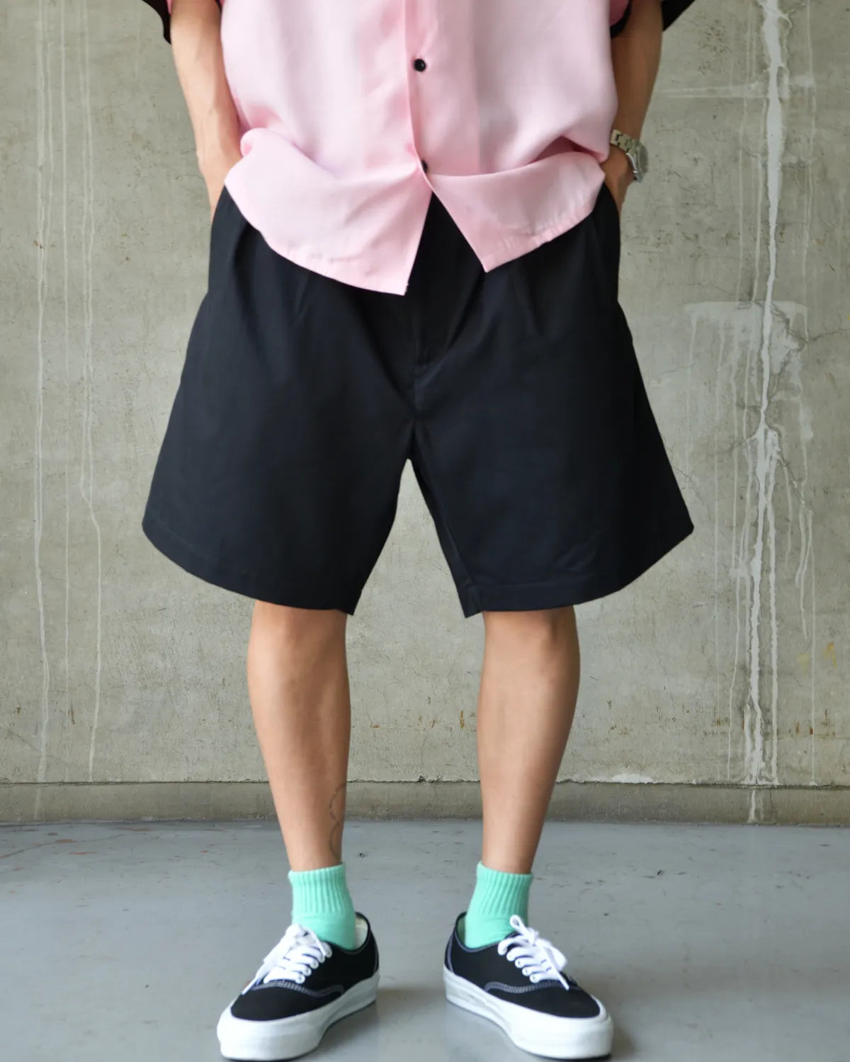 WACKO MARIA × SOLBIATI / DOUBLE PLEATED SHORT TROUSERS (26SS-WMP-PT11)