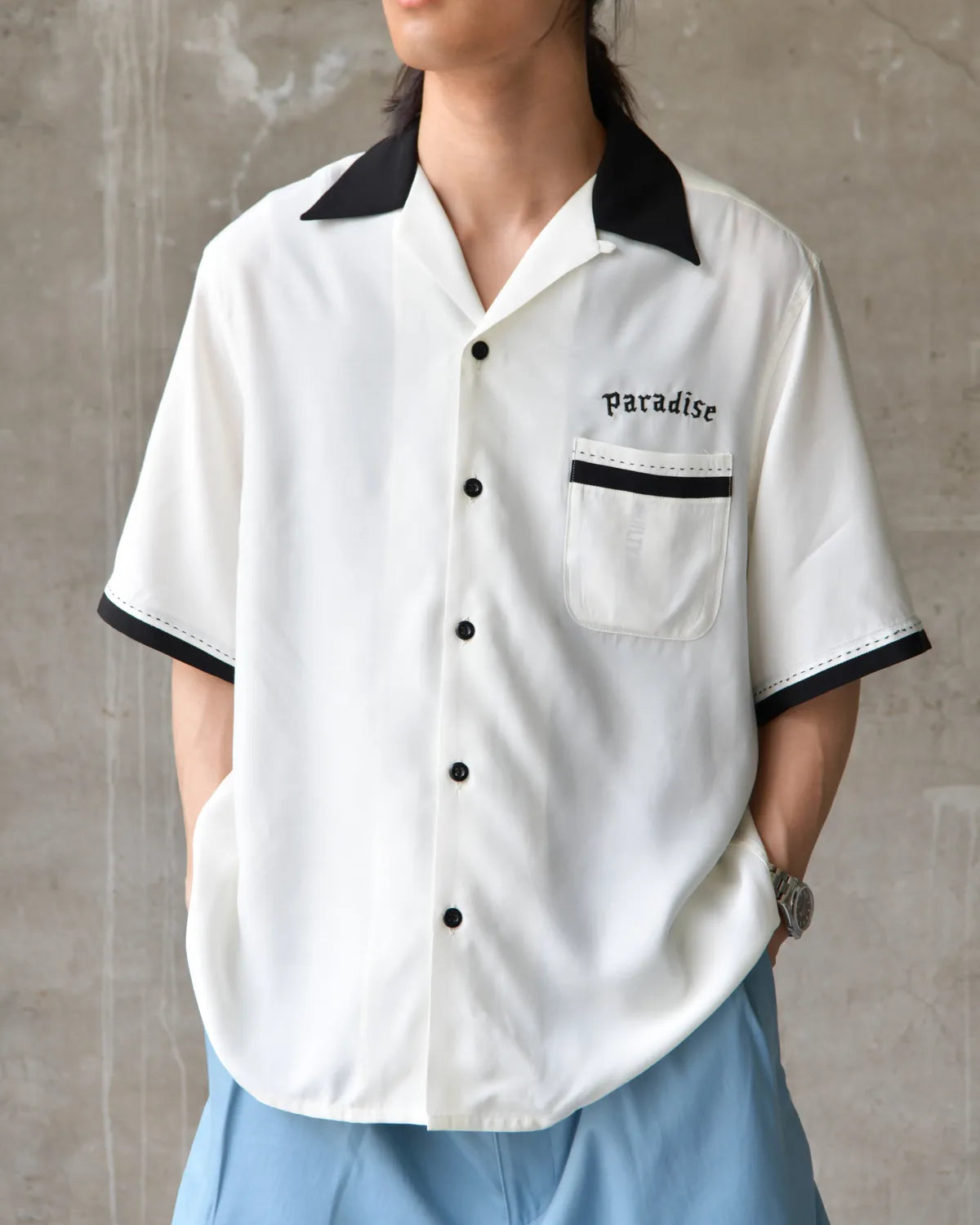 WACKO MARIA(ワコマリア) / OMBRE CHECK OPEN COLLAR SHIRT S/S -TYPE