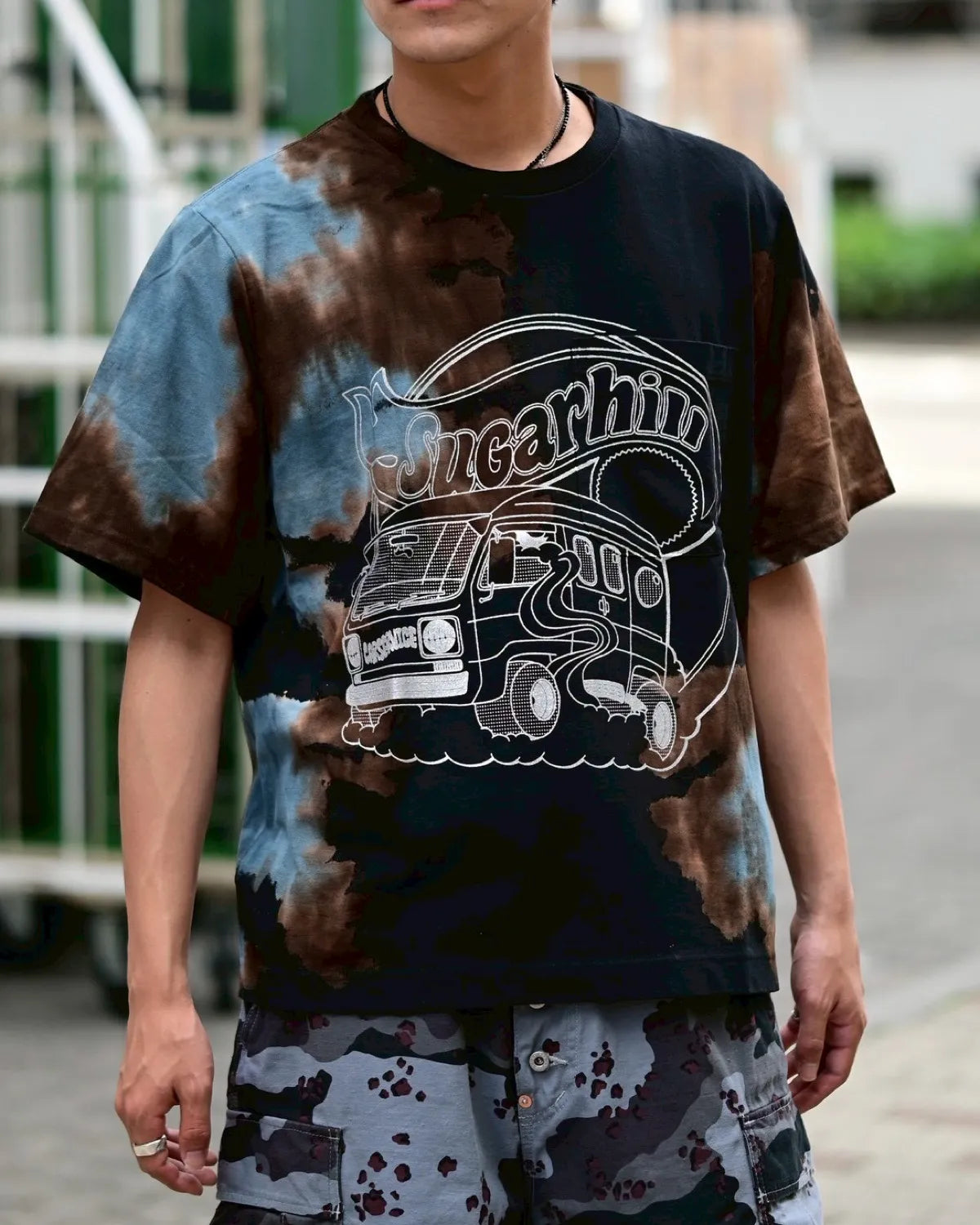 SUGARHILL × CarService / "CS" MELT DYE TEE (26880901)