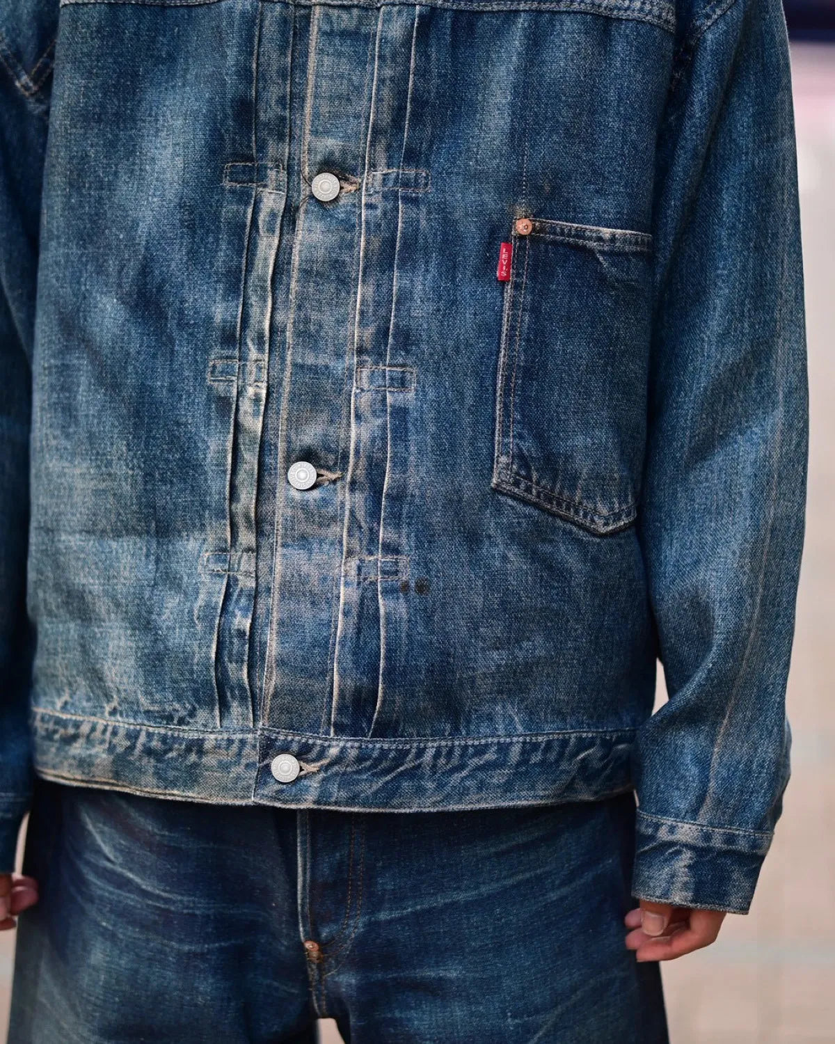 eYe JUNYA WATANABE MAN × Levis × Ber Ber Jin / 麻オックス 転写プリント Levis Wネーム Ber Ber Jin (WQ-J904-100)