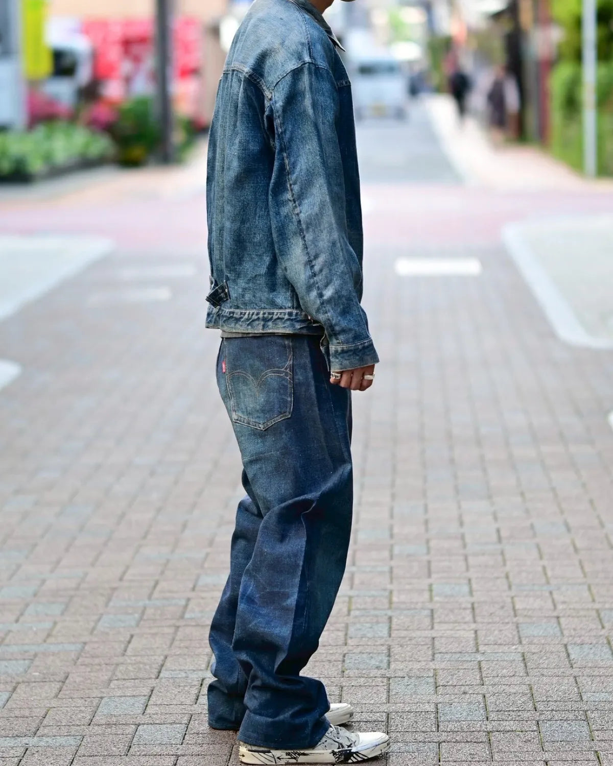 eYe JUNYA WATANABE MAN × Levis × Ber Ber Jin / 麻オックス 転写プリント Levis Wネーム Ber Ber Jin (WQ-J904-100)
