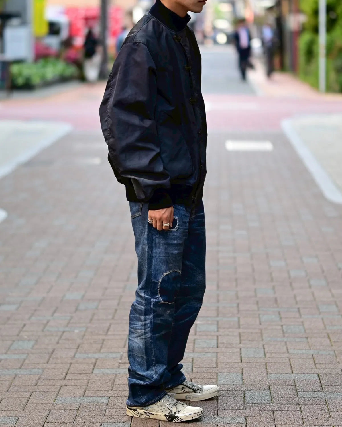 eYe JUNYA WATANABE MAN × New Manual / ナイロンツイル 転写プリント New Manual Wネーム (WQ-J905-100)