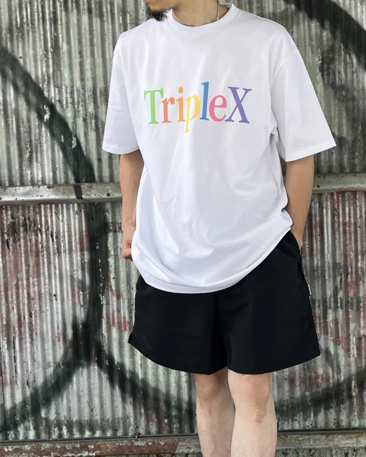GOD SELECTION XXX / "TripleX" Multi-Color Logo Tee (GX-S26-ST-09)