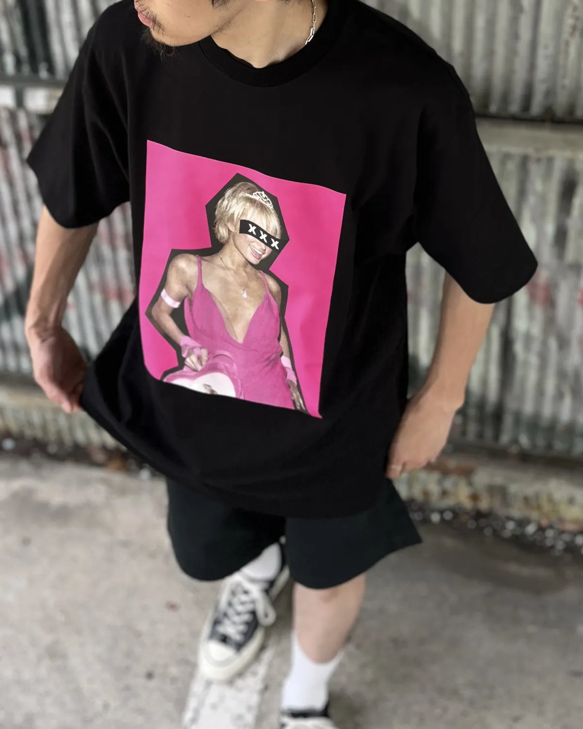 GOD SELECTION XXX / Box Logo Pink Party Photo Tee (GX-S26-ST-08)