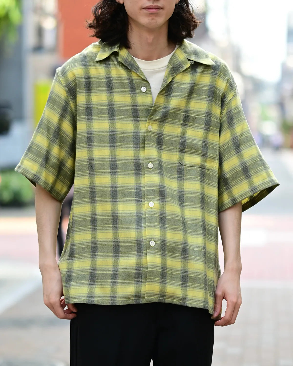 WACKO MARIA(ワコマリア) / OMBRE CHECK OPEN COLLAR SHIRT S/S -TYPE