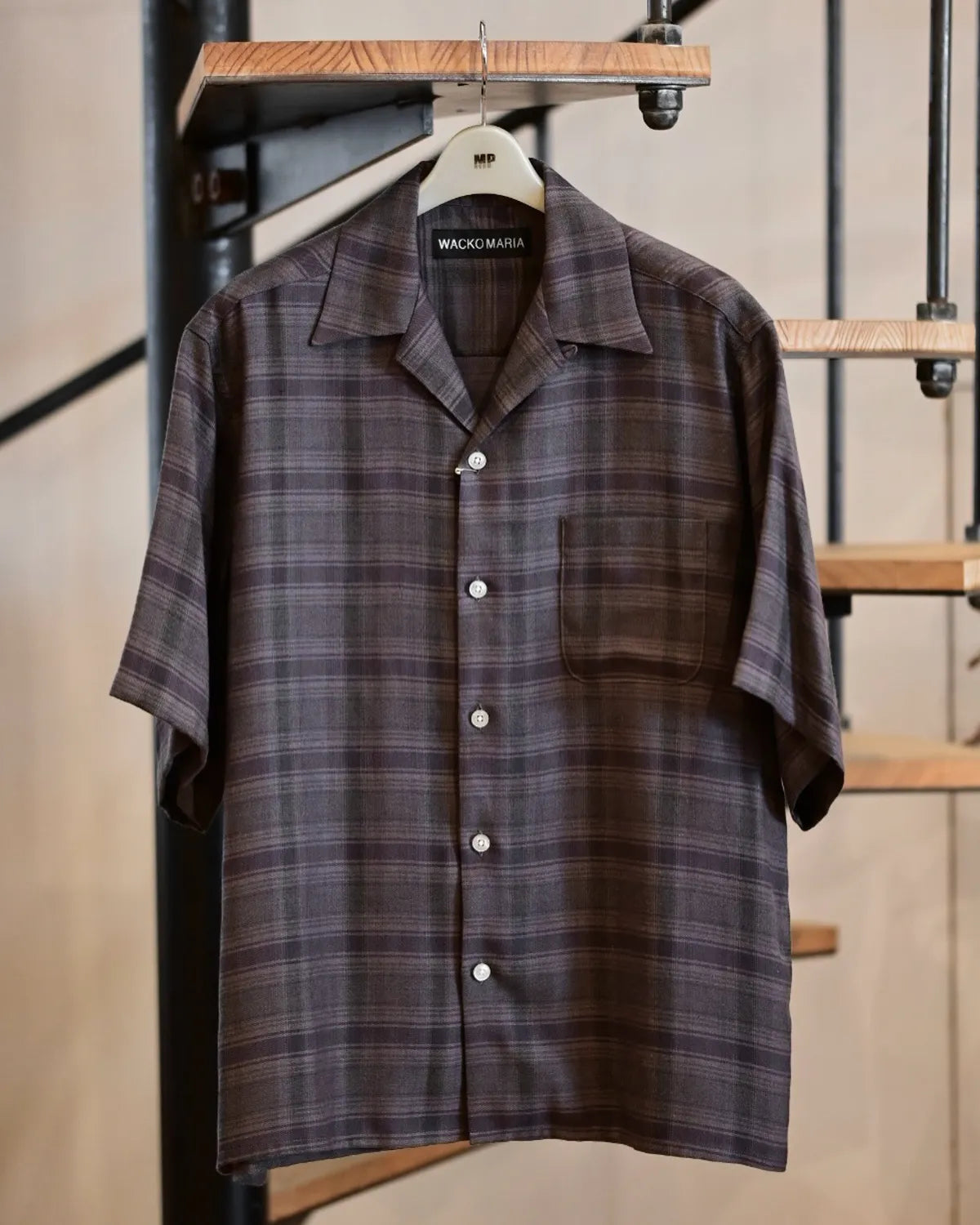 WACKO MARIA(ワコマリア) / OMBRE CHECK OPEN COLLAR SHIRT S/S -TYPE