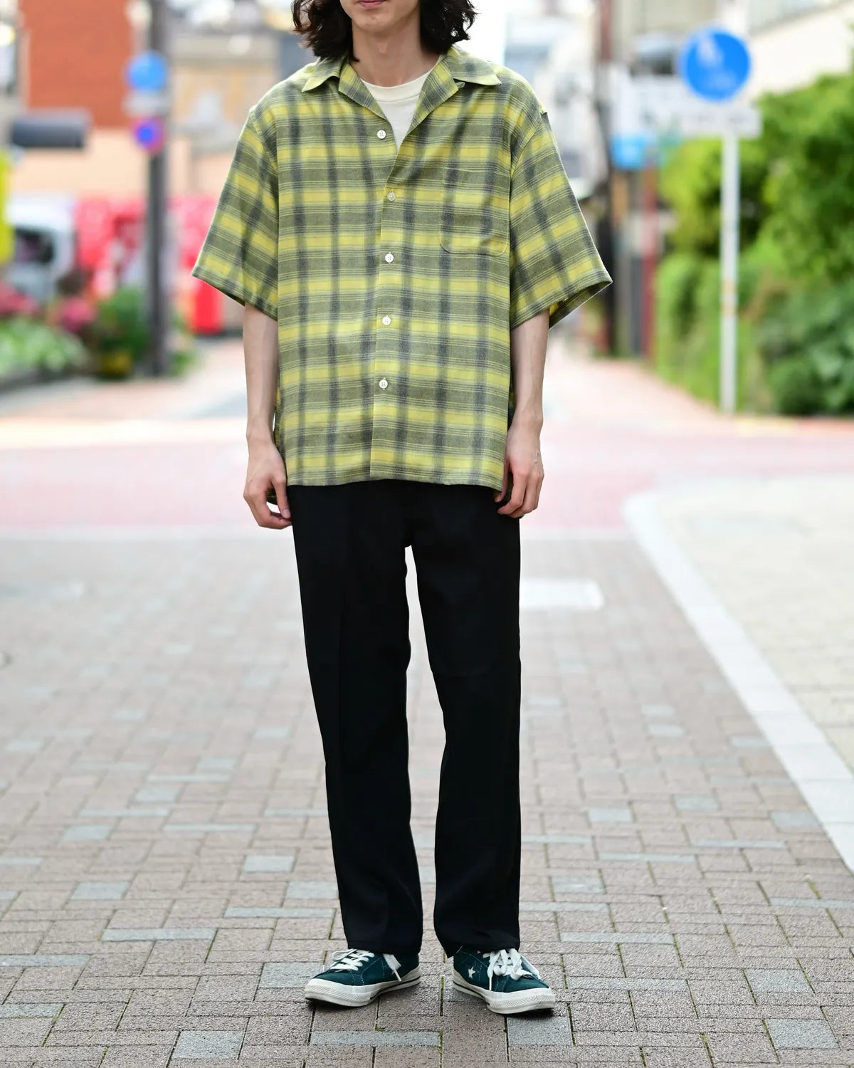 WACKO MARIA(ワコマリア) / OMBRE CHECK OPEN COLLAR SHIRT S/S -TYPE