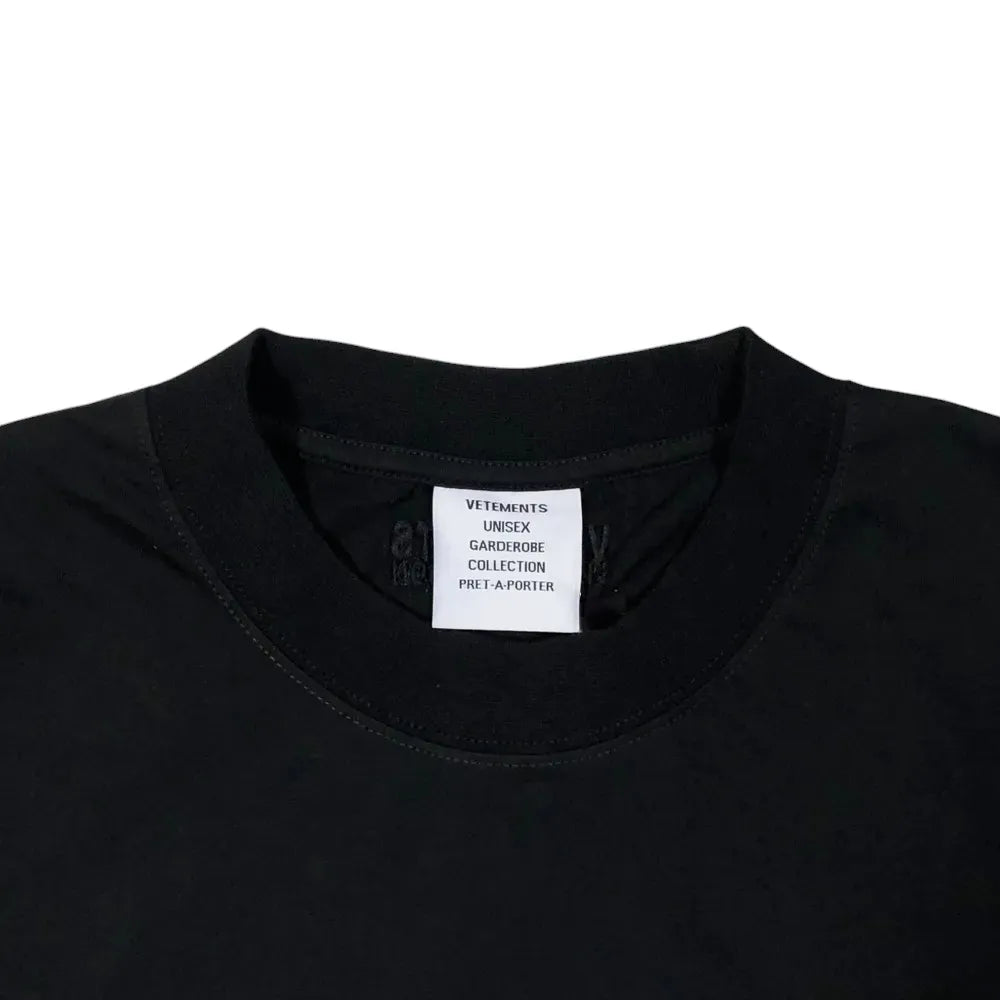 VETEMENTS / OVAL LOGO CROPPED BOXY T-SHIRT (UA66TR600E1000)