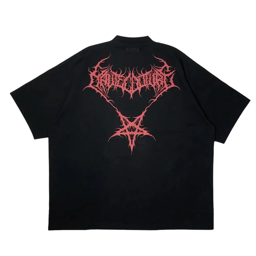 VETEMENTS / DEATH METAL OVERSIZED T-SHIRT (UA66TR640BR1000)