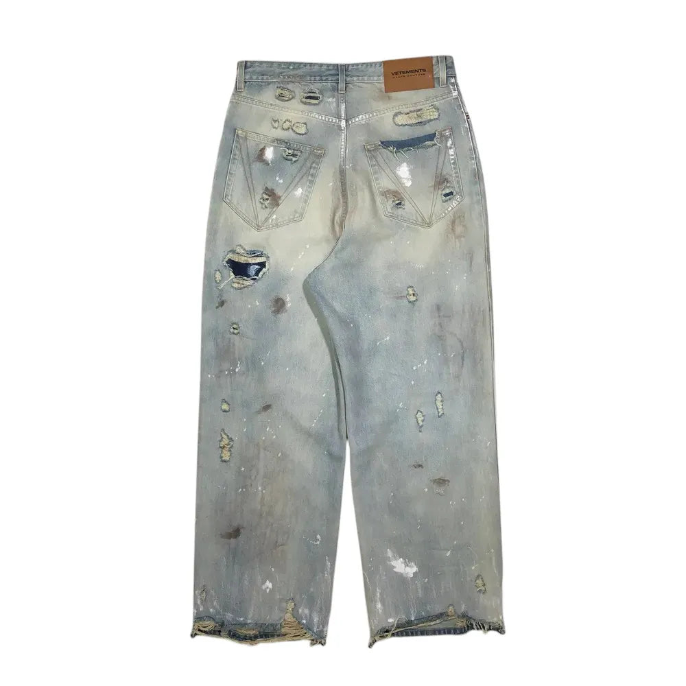 VETEMENTS / TRASHED BAGGY JEANS (UA66PA590L2804)