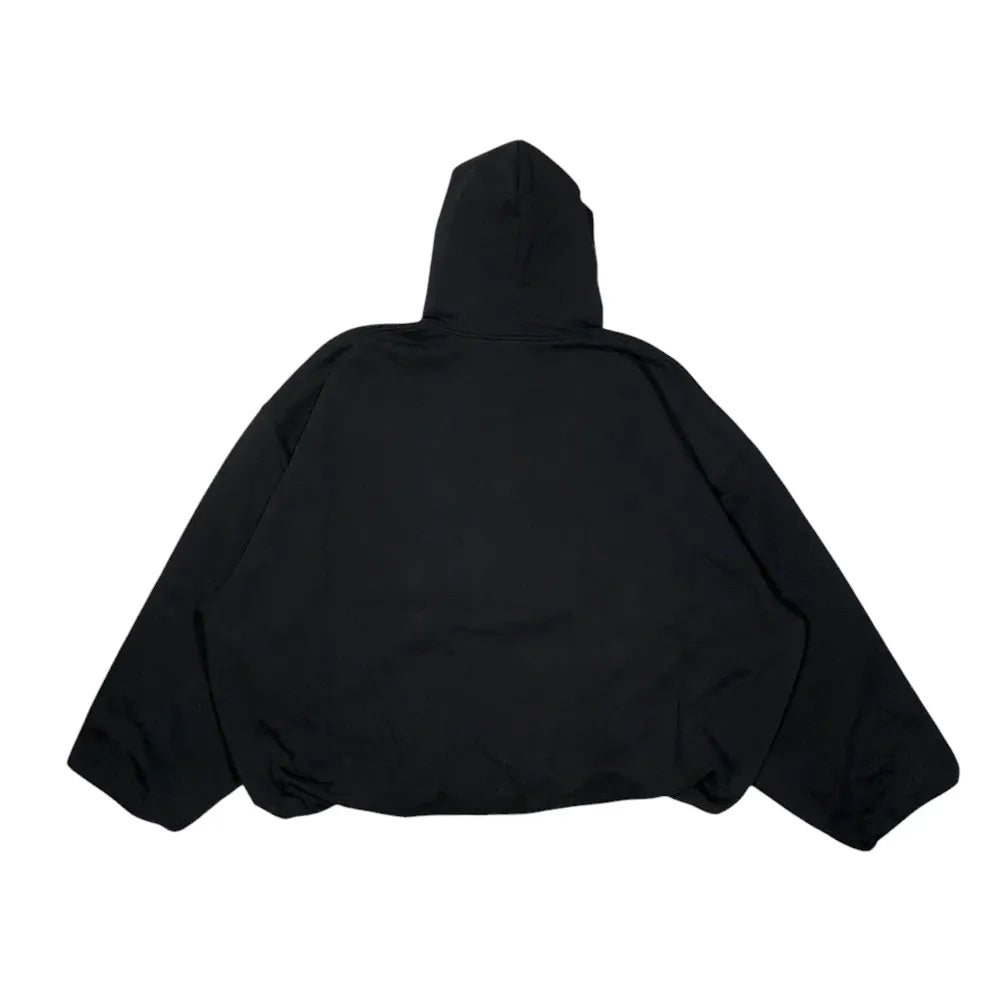 VETEMENTS / OVAL LOGO CROPPED BOXY HOODIE (UA66HD600BW1500)