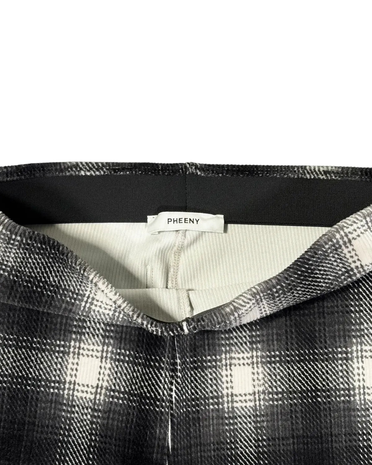 PHEENY / Ombre Check Stretch Corduroy Wide Pants (PA26-CS16)