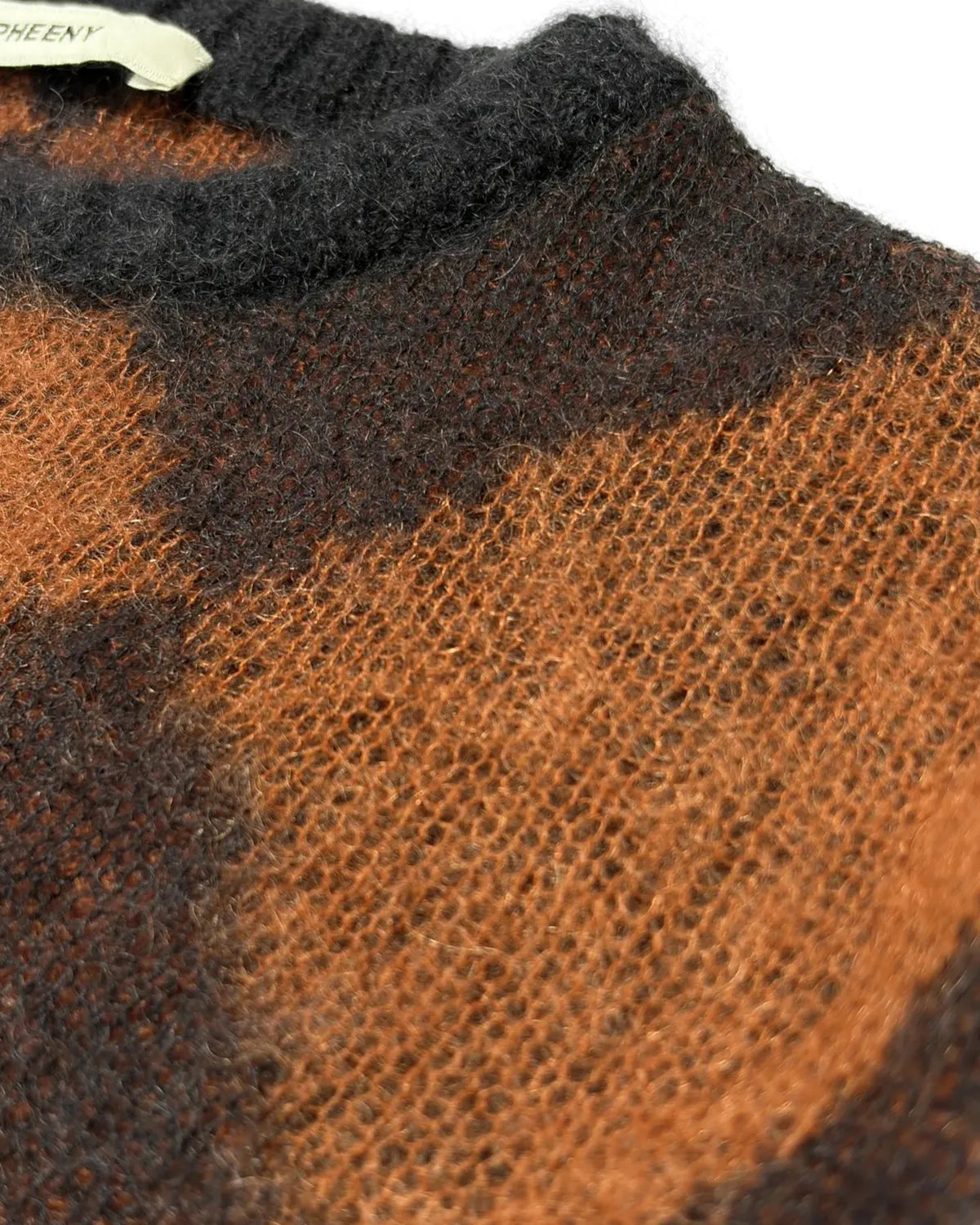 PHEENY / Kid Mohair Diamond Check Crop Top (PA26-KT02)